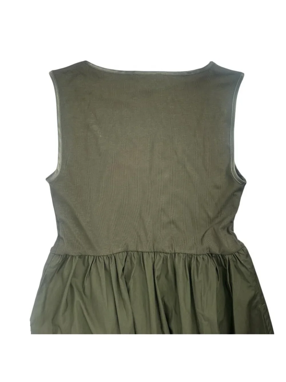 J.Crew Dress Small Green Dark Capers Scoopneck Mixy Maxi Minimalist Preppy NWT